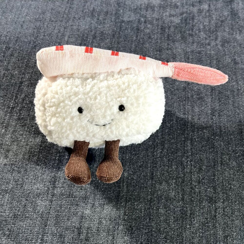 Jellycat Silly Sushi Nigiri Shrimp Retired Plush Stuffed Animal